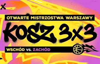 Koszykówka 3x3 - plakat Otwartych Mistrzostw Warszawy. Fot. AZS