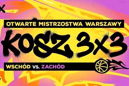 Koszykówka 3x3 - plakat Otwartych Mistrzostw Warszawy. Fot. AZS