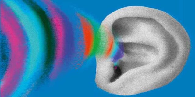 Plakat spektaklu ''Ucho'' w Teatrze Guliwer